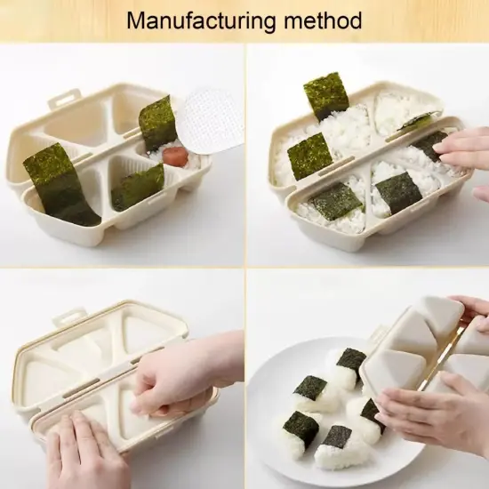 6 Cell Triangle Rice Ball Bento Press Maker {5}