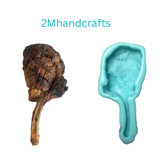 Lamb Rib Chop Silicone Mold| Food Shape Silicone Mold| Soap| Candle | Mold for Wax| Not Food Grade {1}