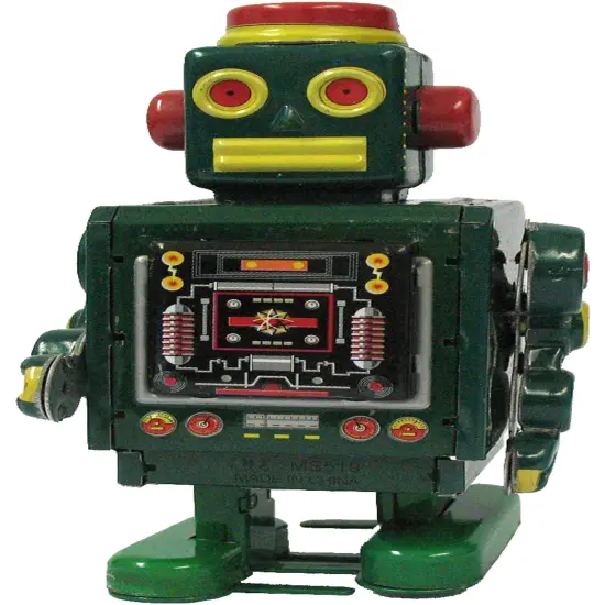 Tin Toy-Robot Green Each {1}