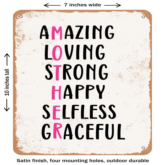 DECORATIVE METAL SIGN - Mother- Vintage Rusty Look {1}