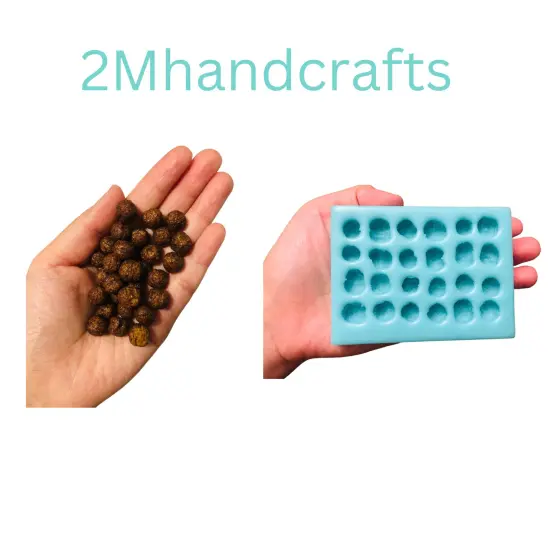 24pc Chocolate Coco Puffed Type Cereal Silicone Mold. For Resin| Wax| Candle Embeds| Soap Silicone Mold|| Not Food Grade {1}