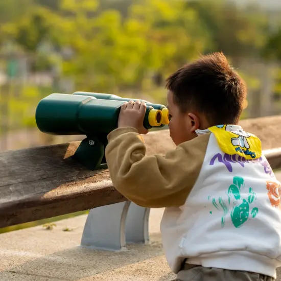 Green and Yellow Plastic Outdoor Gym Playground Pirate Ship Double Telescope, Kids Treehouse Toy Accessories Binocular {3}