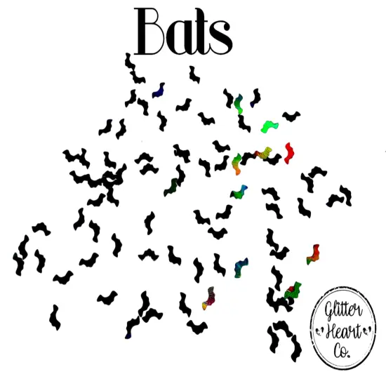 Polyester Glitter - Bats Glitter Shapes by Glitter Heart Co.&trade; {2}