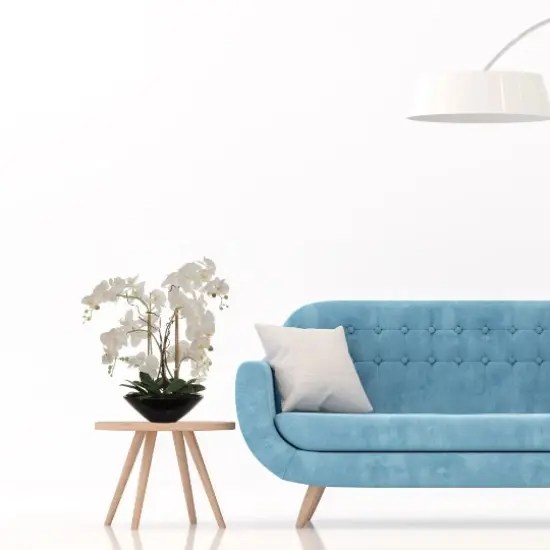 Chic 25" Phalaenopsis Orchid in Black Pot - Artificial Flower Arrangement for Sophisticated Home & Office D&eacute;cor - Realistic & Low-Maintenance, Floral Home by Artificial Flowers {1}