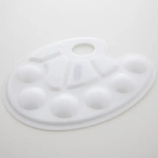 BAZIC Mixing Palette Paint Mixing Tray w/ Thumb Hole Oval (10) {3}