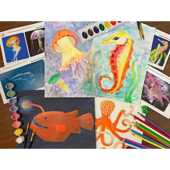 Under The Sea Crafts. Kids Watercolor Art Kits {1}