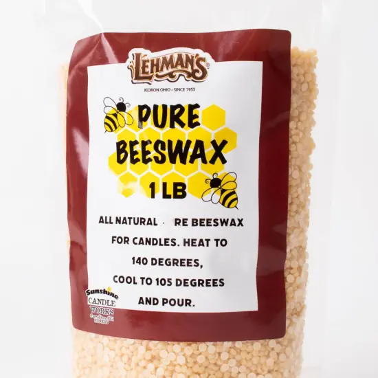 Lehman's Candle Making Beeswax, All Natural, Yellow Pellets, 1 Pound Bag {3}