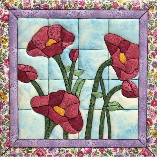 Quilt MagicSpring Flowers No-Sew Quilt Kit Multi {1}