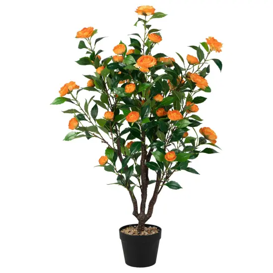 3.3 Feet Artificial Camellia Tree for Indoor and Outdoor {3}
