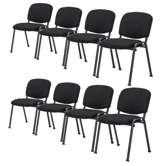 Office Chair with Metal Frame and Padded Cushions for Conference Room-Set of 5 {4}