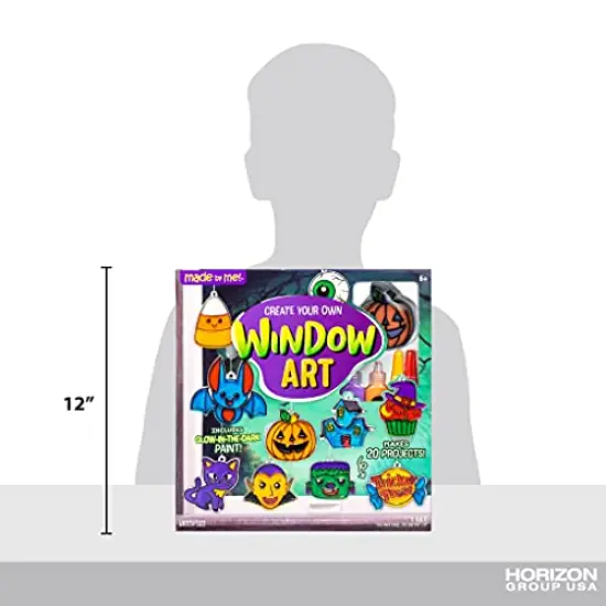 Made By Me Create Your Own Halloween Window Art, DIY Suncatcher Kit and Clings, Great Staycation or Sleepover Activity, Fun Group Activity, Arts and Crafts Set for Kids Ages 6, 7, 8, 9 {3}