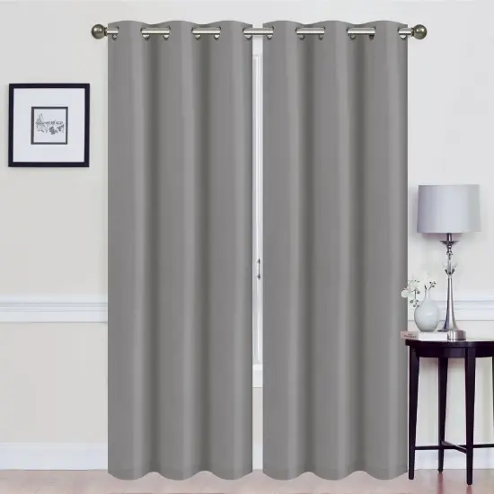 Madonna Foam-Backed Blackout Curtain Panels with Grommets Sage {5}