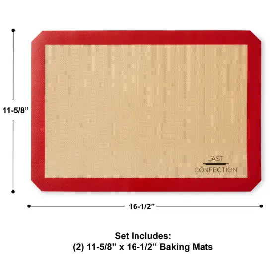 Last Confection Silicone Baking Mat - Non-Stick Professional Food Safe Tray Pan Liners {3}