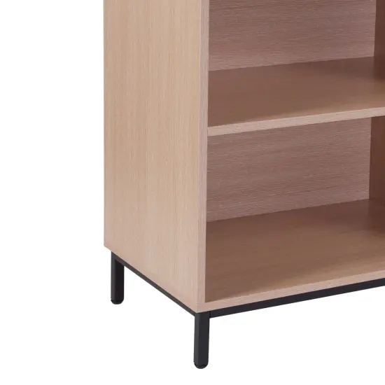 Emma and Oliver 4 Shelf 29.5"H Open Bookcase Storage Oak {3}