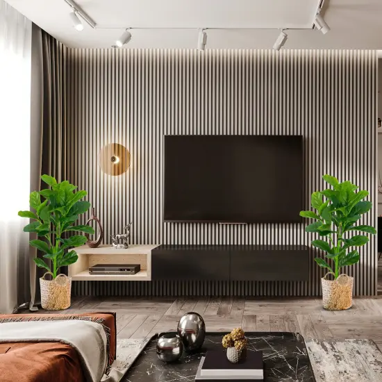 2-Pack Artificial Fiddle Leaf Fig Tree {6}