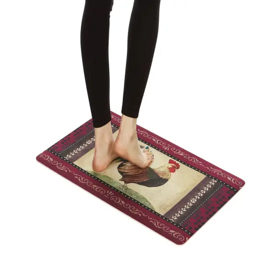 2-Pack Premium Comfort Kitchen Mats (Vintage Rooster) {3}