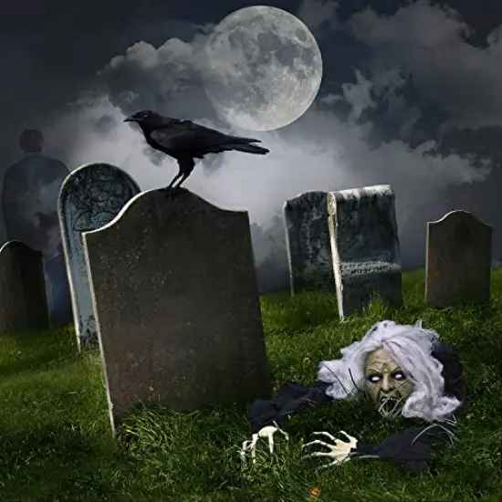 FUN LITTLE TOYS Halloween Décor Groundbreaker Zombie, Scary Outdoor Halloween Decoration {3}