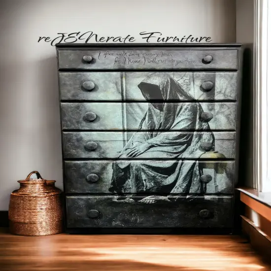 Shrouded Woman - Art paper by Painting Lady DesignsDecoupage & Mixed Media(Large - 24x36) {1}