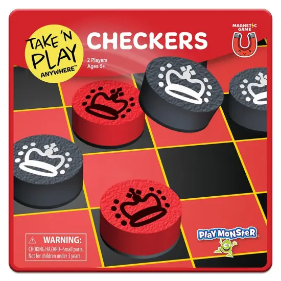 Playmonster Take 'n Play Anywhere Magnetic Game-Checkers {1}
