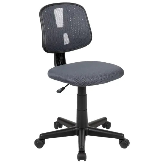 Emma and Oliver Mid-Back Mesh Swivel Task Office Chair with Pivot Back Gray {1}