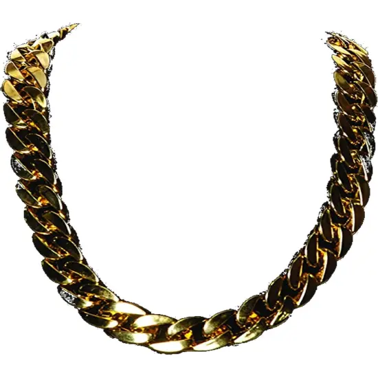 90s Gold Chain-Thick Costume Accessory {1}
