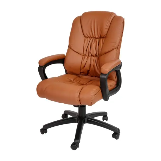 Emma and Oliver Big & Tall 400 lb. Rated LeatherSoft Office Chair - Desk Chair Black {6}