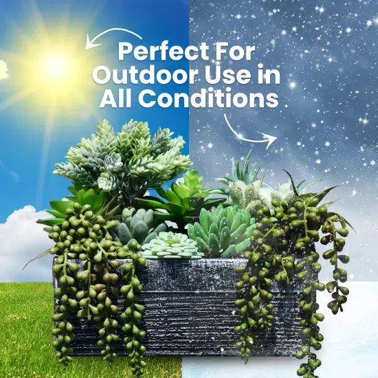 35 Pack Bulk Large Assorted Realistic Artificial Faux Succulents Aloe Plants Realistic Fake Succulent Plants, Largest Set of Succulents {6}