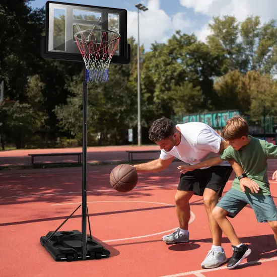 Height Adjustable Portable Shatterproof Backboard Basketball Hoop {2}