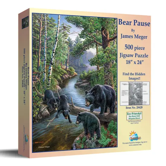 Sunsout Bear Pause 500 pc Jigsaw Puzzle 28428 {3}