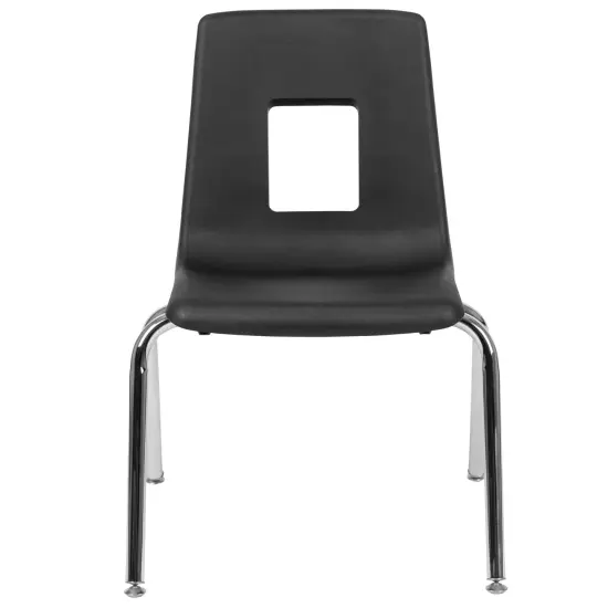 Emma and Oliver Student Stack School Chair - 16-inch Navy {11}