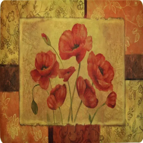 2-Pack Premium Comfort Kitchen Mats (Jacobean Poppy) {1}