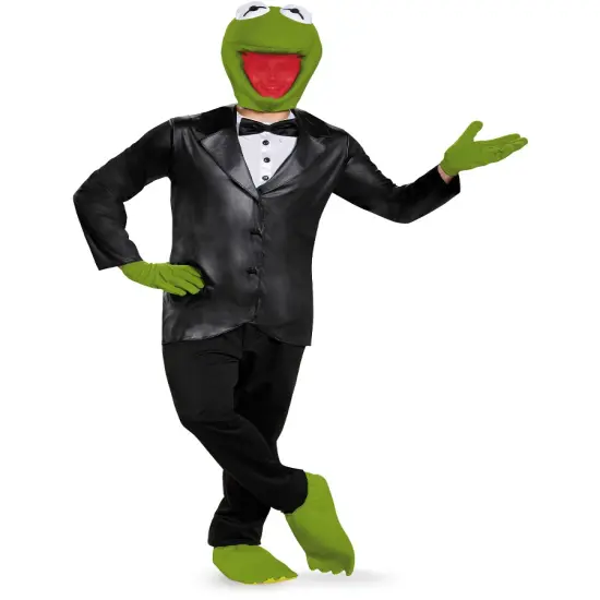 Adult's Mens Deluxe Kermit The Frog Muppets Tuxedo Costume {1}