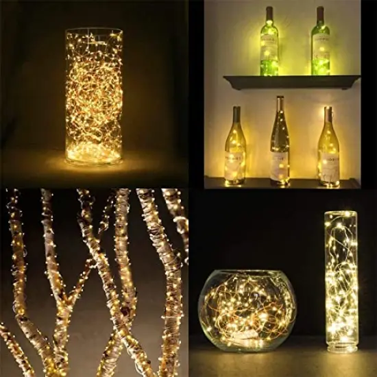 Lighting EVER Plug in Fairy Lights with Switch 66 ft 200 LED String Lights, Warm White Copper Wire Lights Waterproof Indoor Outdoor Decorative Fairy Lights for Bedroom, Patio, Garden, Balcony, Dorm {1}