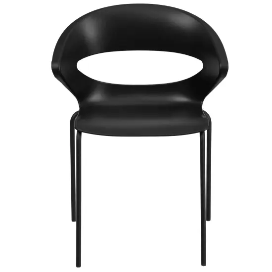 Emma and Oliver 440 lb. Capacity Stack Chair Black {3}
