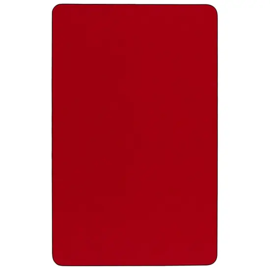 Emma and Oliver 24x48 Rectangle Laminate Adjustable Activity Table Red {2}