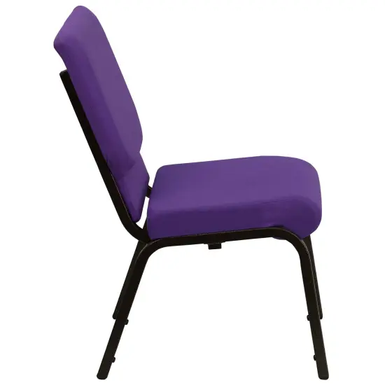 Emma and Oliver Stacking Auditorium Chair with 19" Seat PurpleFab/GoldVein {6}