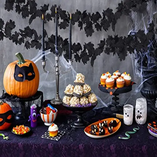 Fall Decor Black Garland, Black Decorations Halloween Garland, Fall Wall Hanging Maple Leaves, Artificial Black Maple Leaf Vine, Halloween Decorations Clearance,Fall Decoration for Home, Pack of 2&hellip; {6}