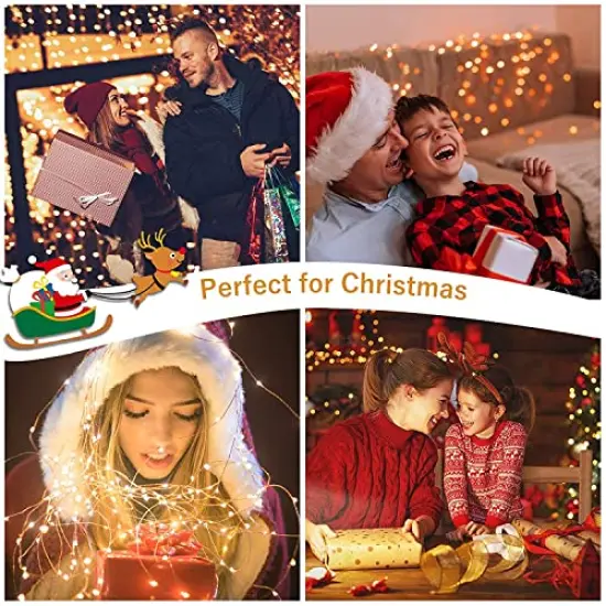 20 Pck LED Fairy Lights Battery Operated String Lights [20 Pack], 7.2ft 20 Mini LED Lights Battery Powered White Twinkle Lights | Waterproof Copper Wire Lights Firefly Lights Mason Jars, Warm White {2}