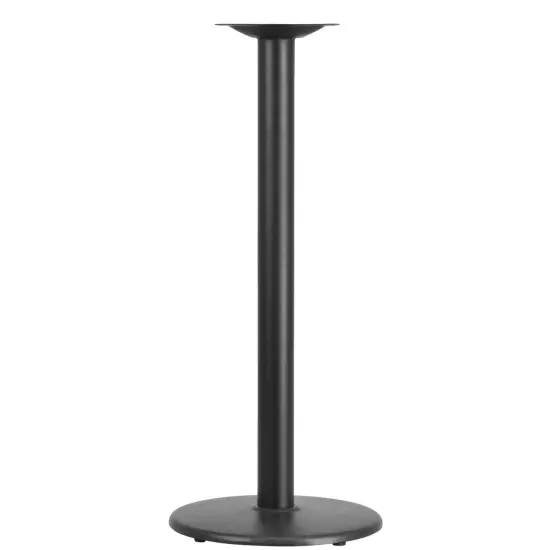 Emma and Oliver 18'' Round Restaurant Table Base with 3'' Dia. Bar Height Column Black {1}