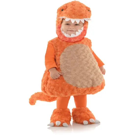 Belly Babies Plush Orange T-Rex Toddler Costume {1}