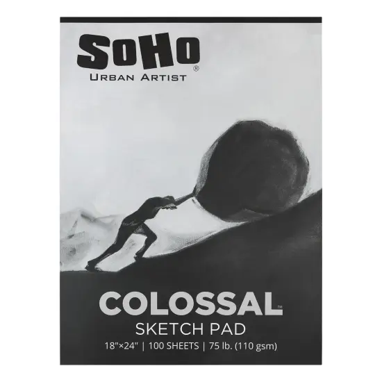 SoHo Urban Artist Colossal Sketch Pads - Tape Bound Sketchbook for Artists, Dry Media, Graphite, Students, & More! - Single (100 Sheets) {1}