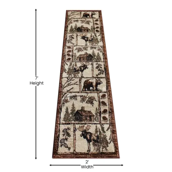 Masada Rugs Cabin Style Area Rug - Design L362 {2}