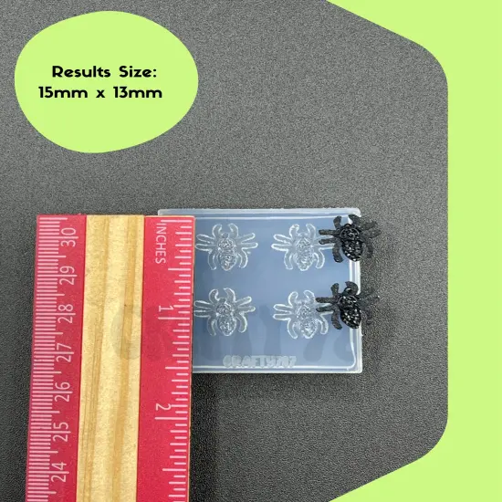 Druzy Spider Studs Earring Mini Silicone Mold {3}