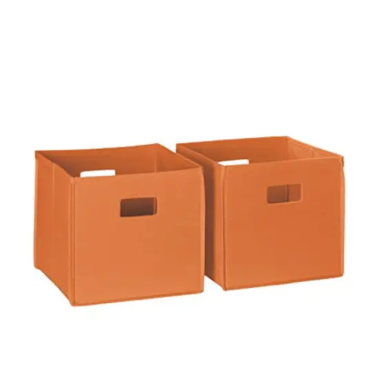 RiverRidge 2 Pc Folding Storage Bin Set, No Size, Orange, 2 Count {1}