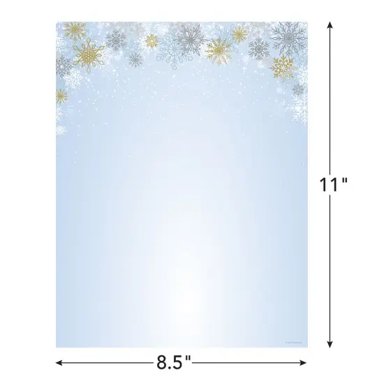 Great Papers! Foil Snowy Day Letterhead, for Invitations, Announcements and Personal Messages, Printer Friendly 8.5" x 11", 25 Pack (2023049) {5}