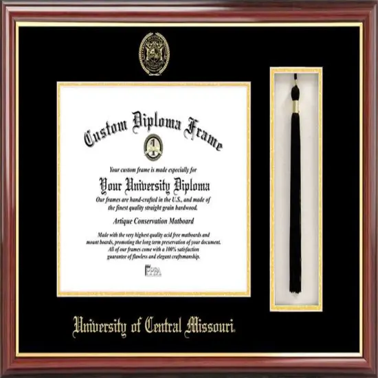 University Central Missouri 8.5w x 11h Tassel Box and Diploma Frame {1}