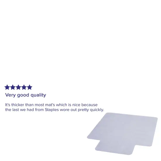 Emma and Oliver 36'' x 48'' Carpet Chair Mat with Lip Clear {3}