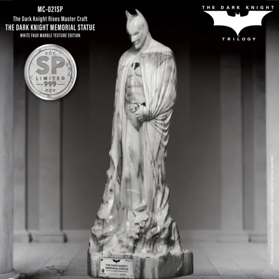The Dark Knight Rises White Faux Marble Memorial Statue Table Top {4}