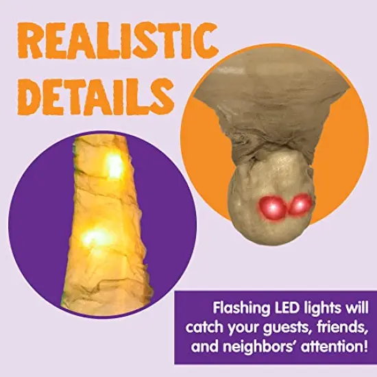 JOYIN 47" Halloween Decorations Light Up Hanging Cocoon Corpse for Halloween Indoor and Outdoor Decorations {4}