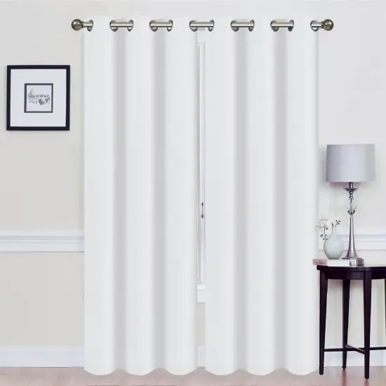 Madonna Foam-Backed Blackout Curtain Panels with Grommets Taupe {2}